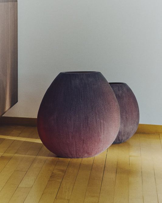 Rovena burgundy glass vase 43.5 cm