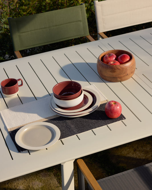 Doren burgundy ceramic bowl