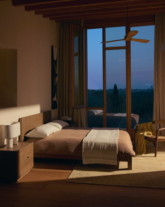 Simmel brown linen blend duvet cover for 160 cm bed
