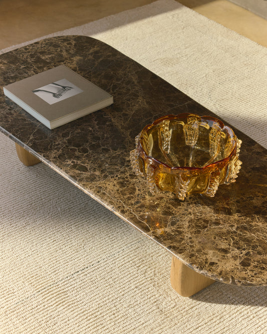 Nicora orange glass centrepiece Ø30cm