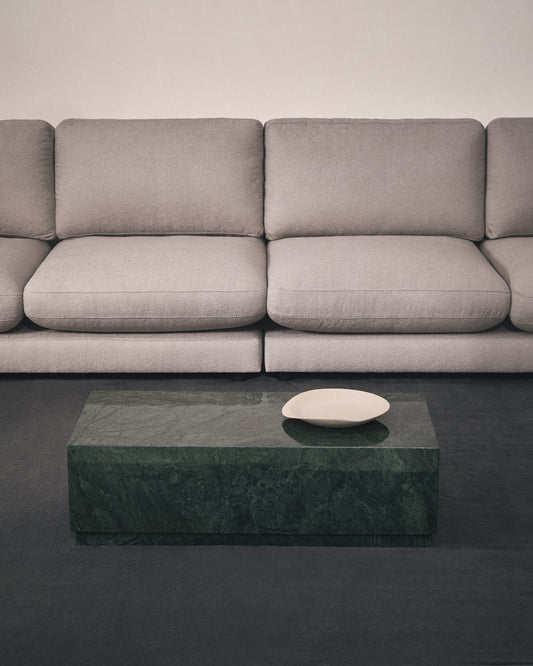Sorein coffee table in green marble 100 x 50 cm