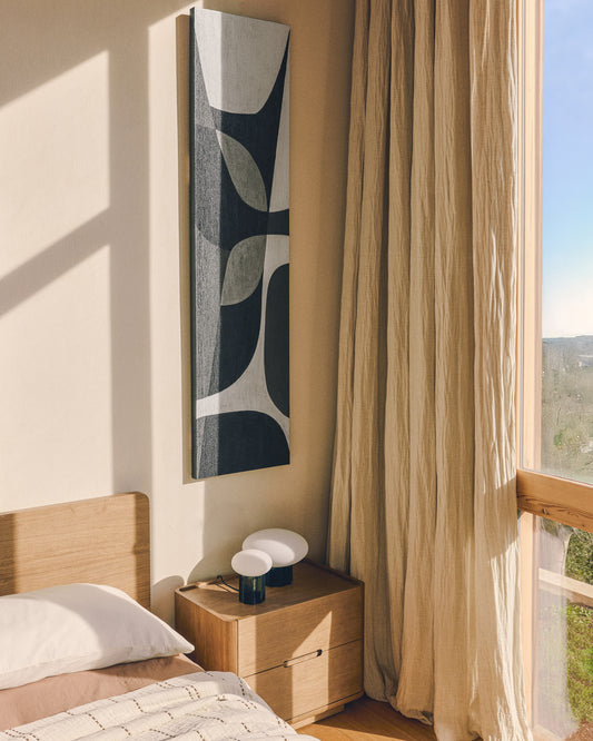 Onure black and white abstract picture 45 x 180cm