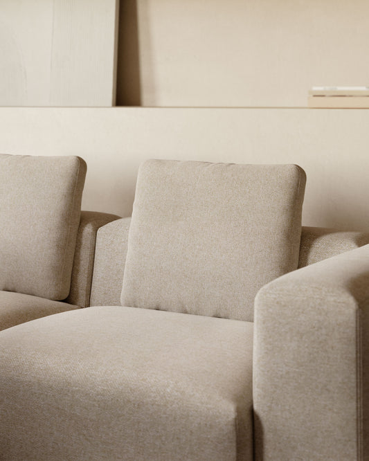 Blok beige chenille cushion 50 x 60cm