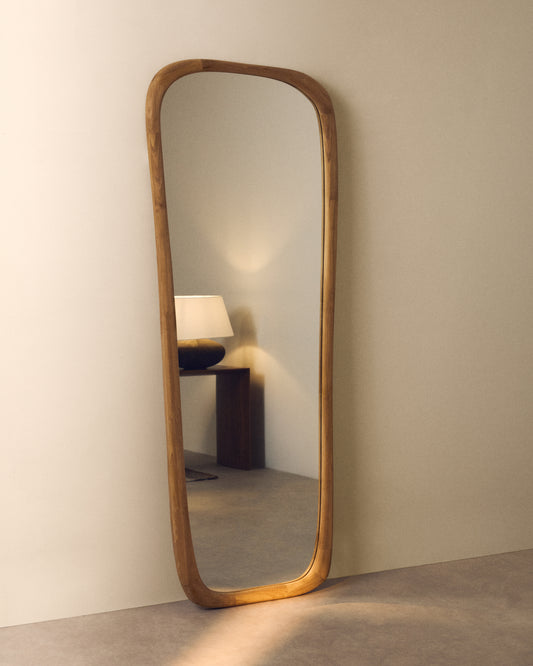 Alura teak wood mirror 158 x 61cm FSC 100%