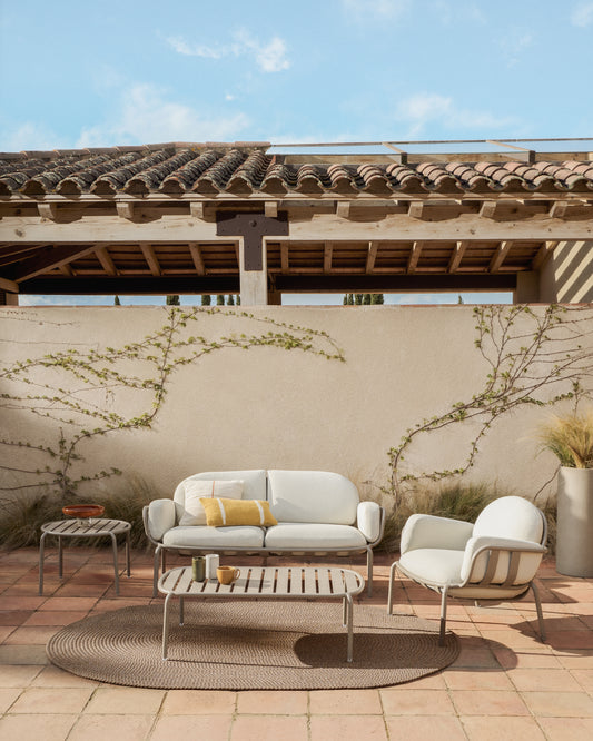 Despas beige synthetic fibre rug 160 x 230cm