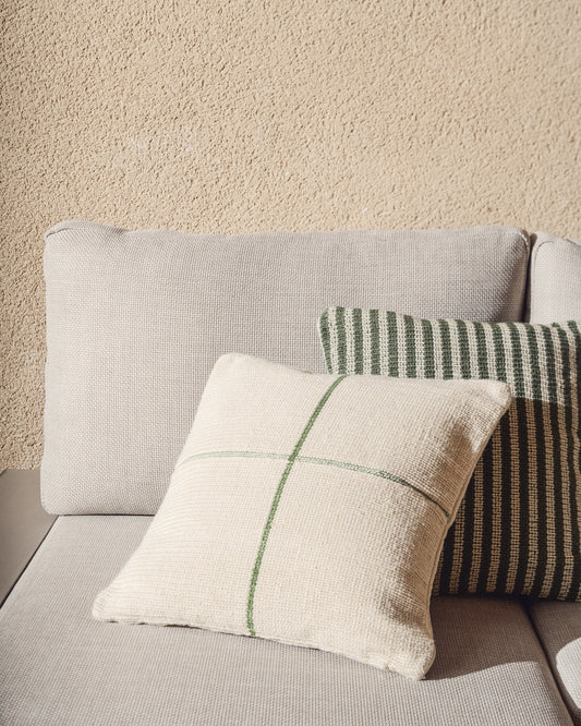 Atima green 100% PET jacquard cushion cover 45 x 45cm