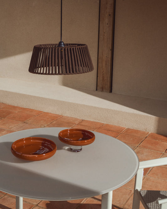 Denuo red glass centrepiece Ø34cm