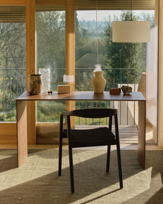 Pria beige papier-mâché vase 25cm