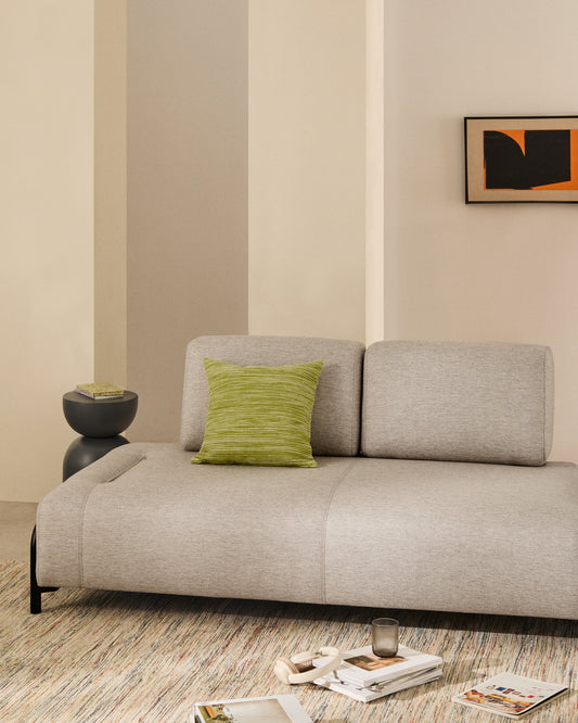 Compo 2-seater greige module with black metal frame 200 cm FSC Mix Credit