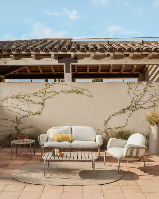 Despas beige synthetic fibre rug 160 x 230cm