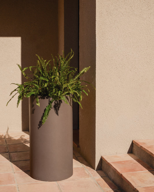 Aiguablava brown cement planter Ø 42cm