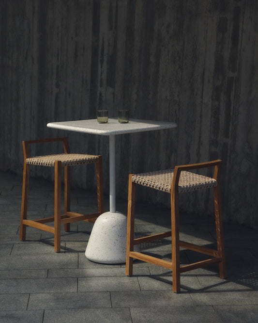 Giverola solid teak wood stool, 67,5 cm