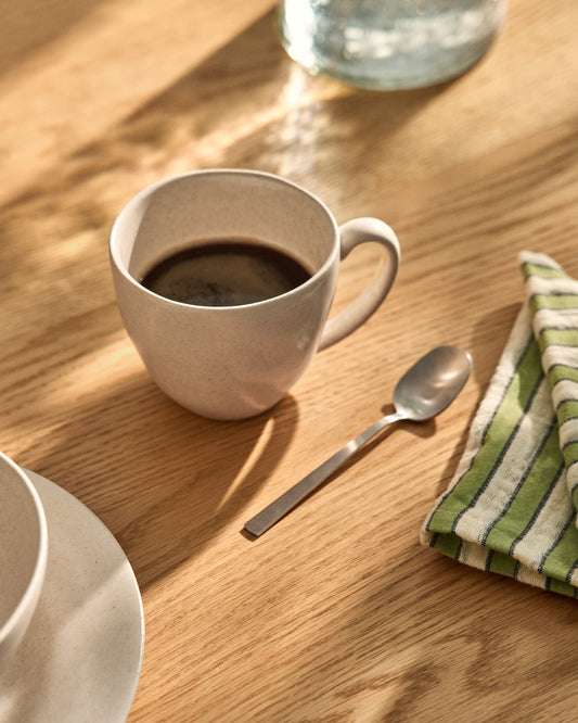Sermin beige ceramic mug