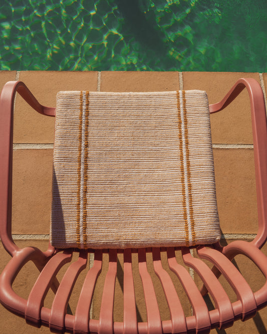 Drati yellow 100% PET chair cushion 40 x 40 cm