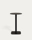 Dina high round outdoor table in black with metal leg in a painted black finish, Ø 60x96 cm