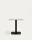 Dina outdoor table in white with metal legal in a painted white finish, 68 x 68 x 70 cm