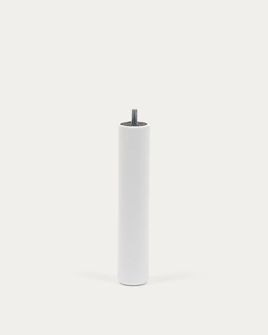 Ise mattress base leg in solid beech wood with a white finish