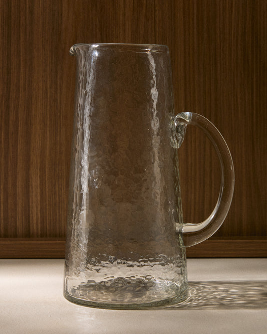 Obila transparent recycled glass jug