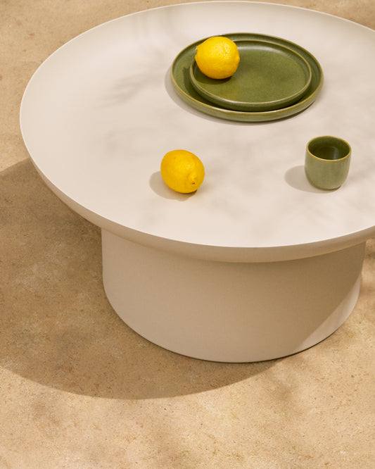 Uilo green ceramic plate