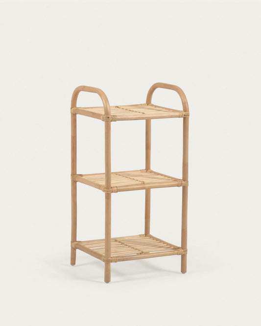 Ormela rattan shelving unit with natural finish, 40 x 80 cm