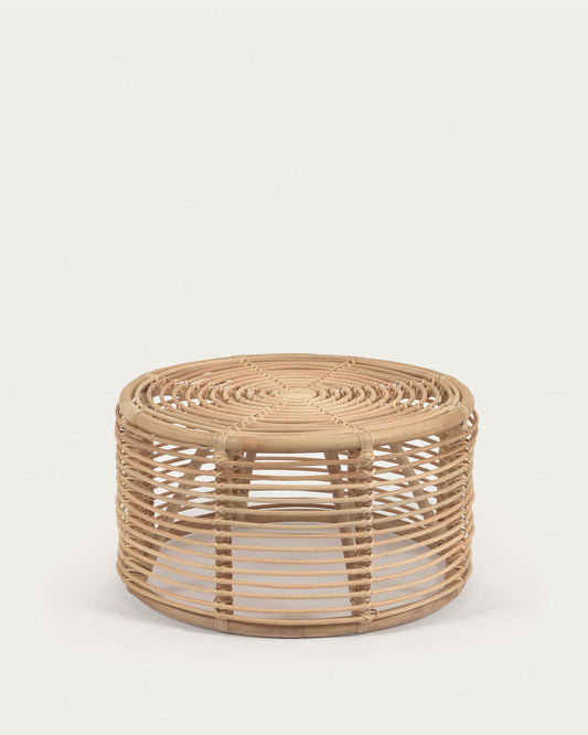 Round Kohana coffee table in rattan with natural finish Ø 66 cm