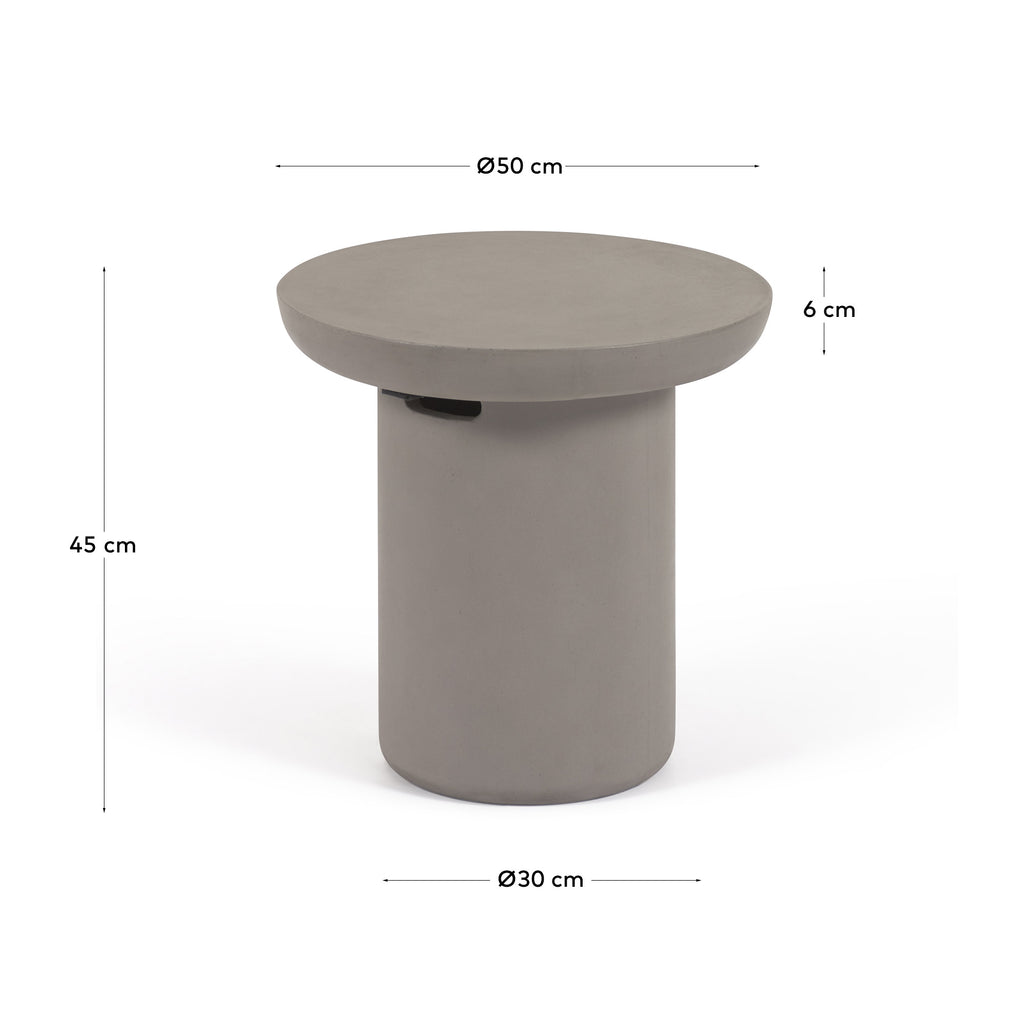Taimi concrete round outdoor side table Ø 50 cm