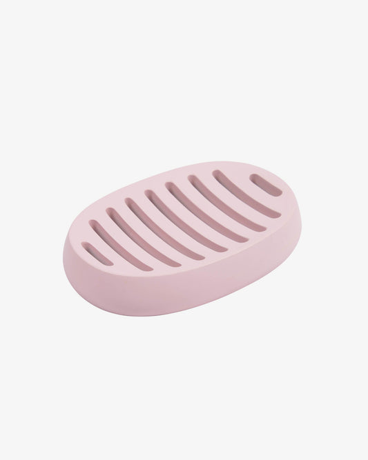 Chia pink polyresin soap dish