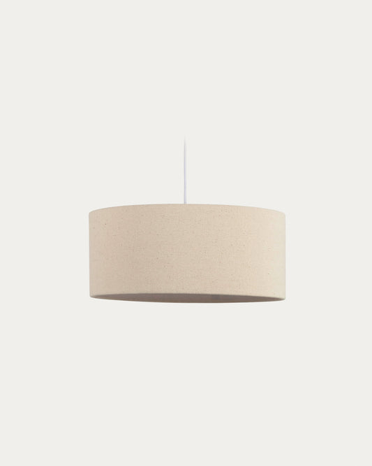 Nazli large linen ceiling light shade with beige finish Ø 50 cm