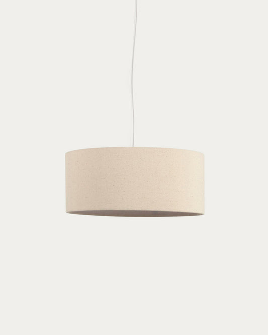 Nazli large linen ceiling light shade with beige finish Ø 50 cm