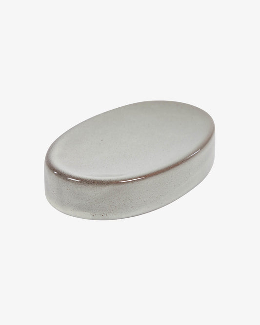 Chavela grey ceramic soap dish