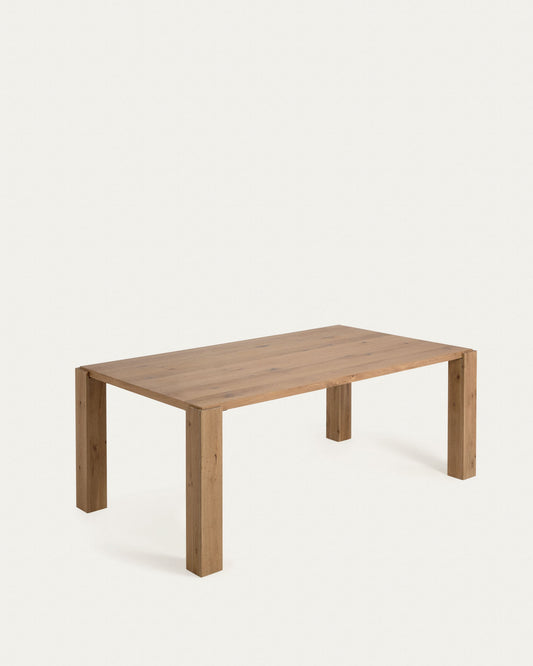 Deyanira table with oak veneer and solid oak legs 200 x 100 cm