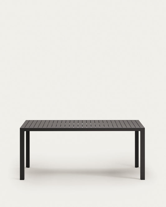 Culip aluminium outdoor table in powder coated grey finish, 180 x 90 cm