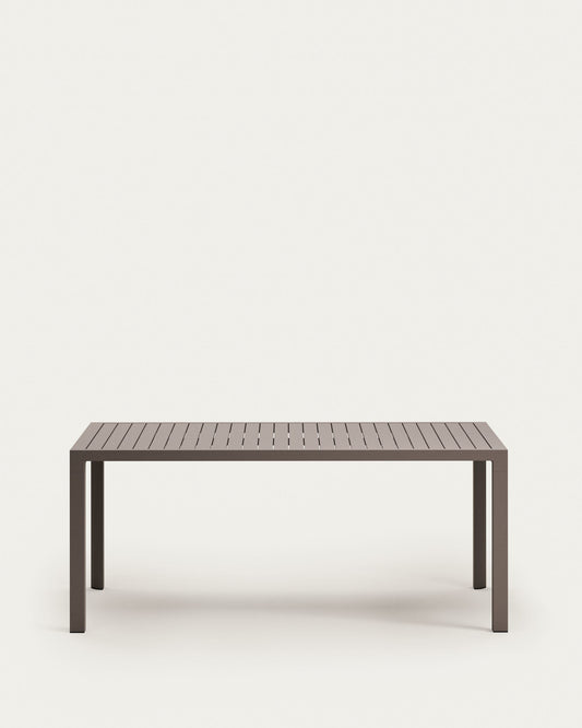 Culip aluminium outdoor table in powder coated brown finish, 180 x 90 cm