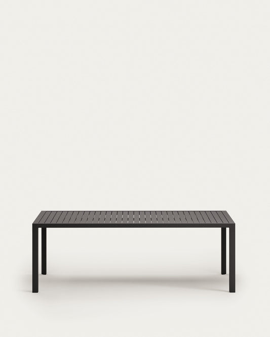 Culip aluminium outdoor table in powder coated grey finish, 220 x 100 cm