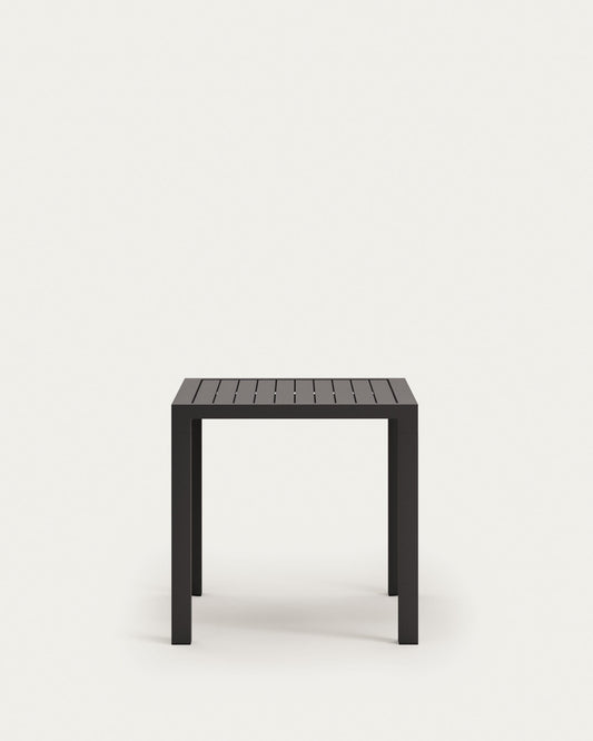 Culip aluminium outdoor table in powder coated grey finish, 77 x 77 cm