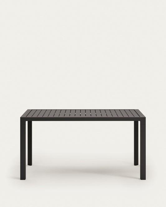 Culip aluminium outdoor table in powder coated grey finish, 150 x 77 cm