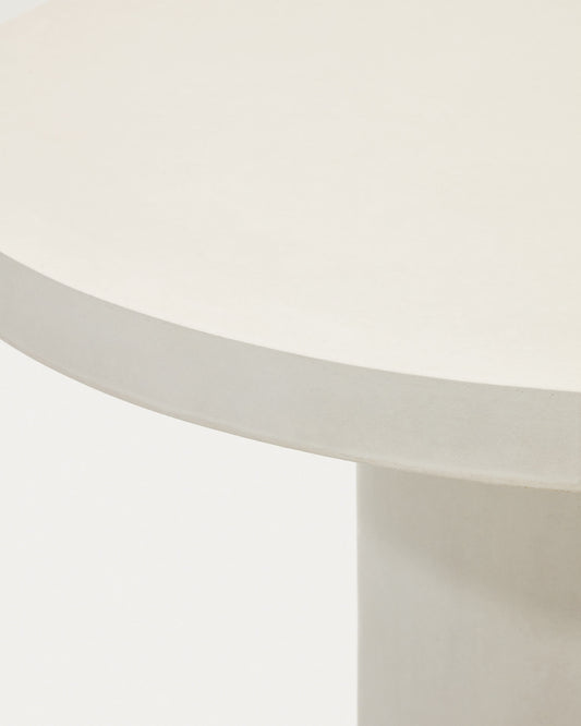 Aiguablava round table in white cement, Ø 120 cm