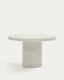 Aiguablava round table in white cement, Ø 120 cm