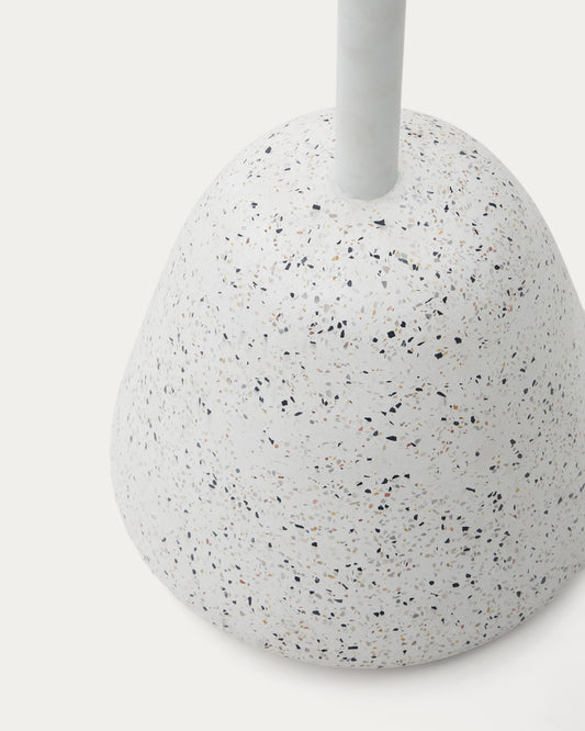 Saura Table in white terrazzo with a white terrazzo top, 75 x Ø70