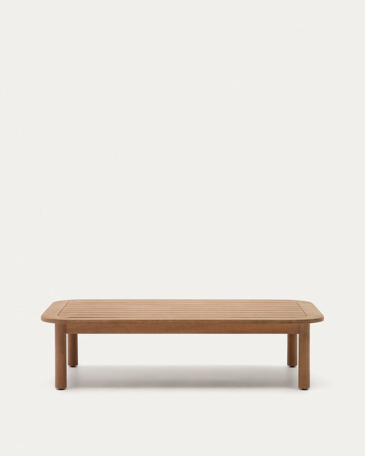 Sacova solid eucalyptus wood coffee table, 100% outdoor suitable 140 x 89 cm