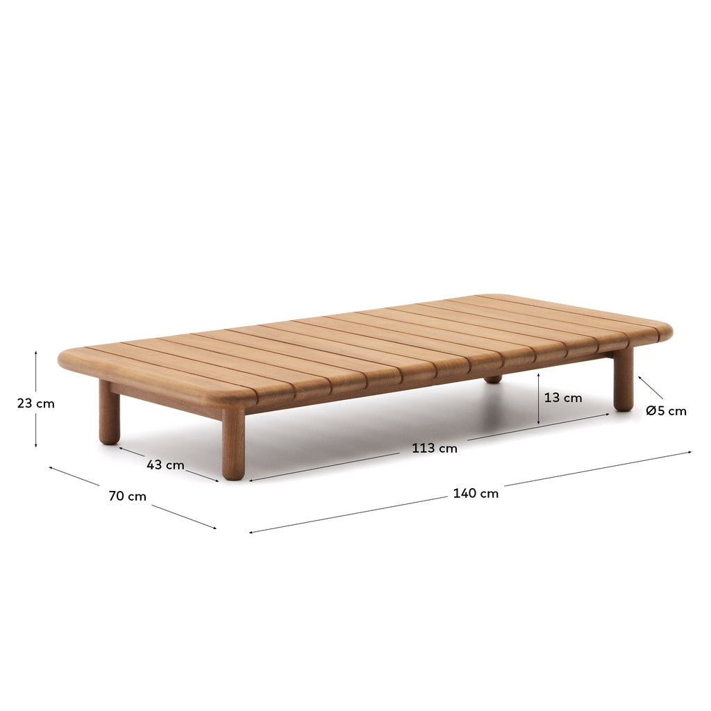 Turqueta coffee table made from solid teak wood, 140 x 70 cm, FSC 100%