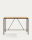 Salguer solid acacia & brown steel bar table, outdoor suitable, 140 x 70 cm FSC 100%
