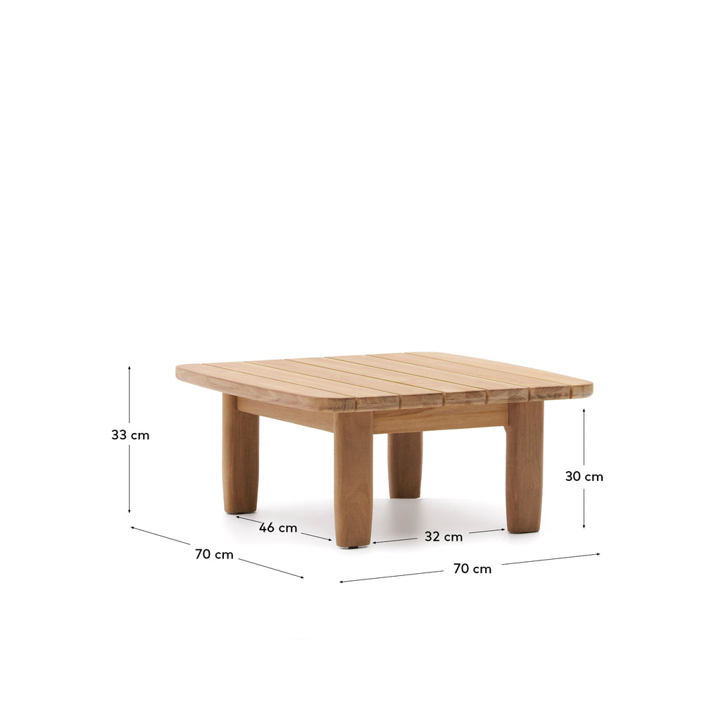 Tirant side table made from solid teak wood 70 x 70 cm FSC 100%