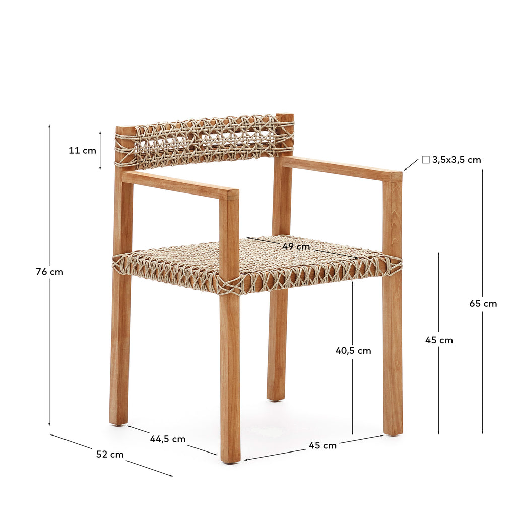 Giverola solid teak chair