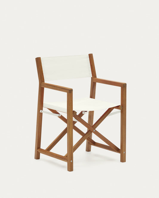 Thianna folding outdoor chair in beige with solid acacia wood FSC 100%