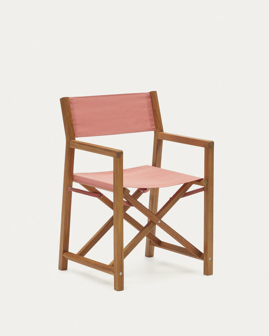 Thianna folding outdoor chair in terracotta with solid acacia wood FSC 100%