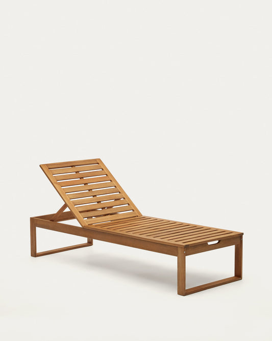 Sulamita outdoor sun lounger made from solid acacia wood FSC 100%