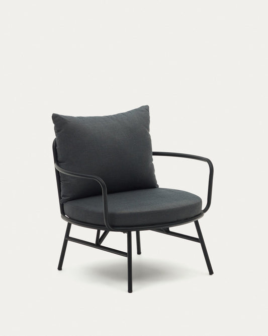 Bramant steel armchair with black finish