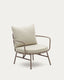 Bramant steel armchair with mauve finish