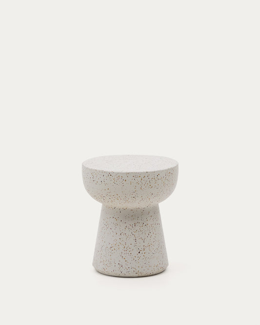 Pada white terrazzo side table, Ø 40 cm